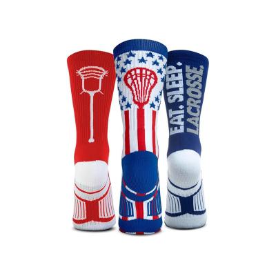 Performance Crew Socks  Multiple Designs & Colors - Youth & Adult - Lax Mid-Calf Socks