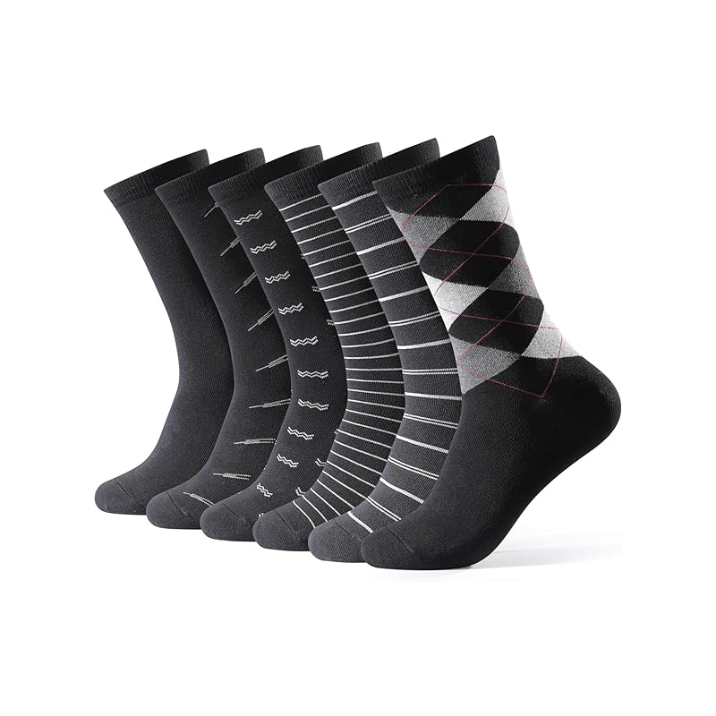 High Quality Black Knitted Crew Fun Colorful logo Socks