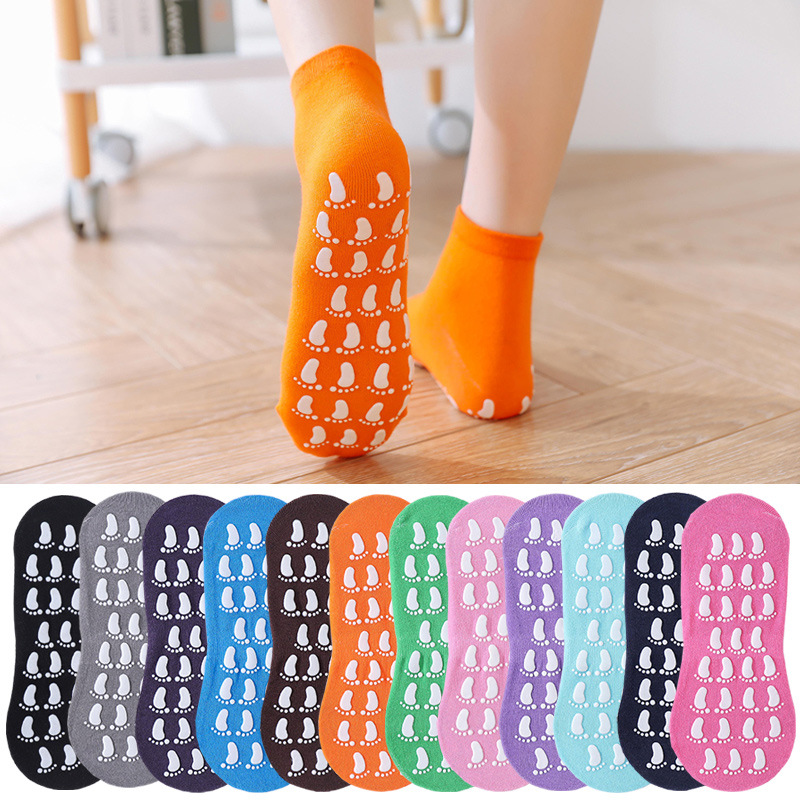 ustomized Anti-Slip Breathable Trampoline Grip Kids Ankle Sports Yoga Socks