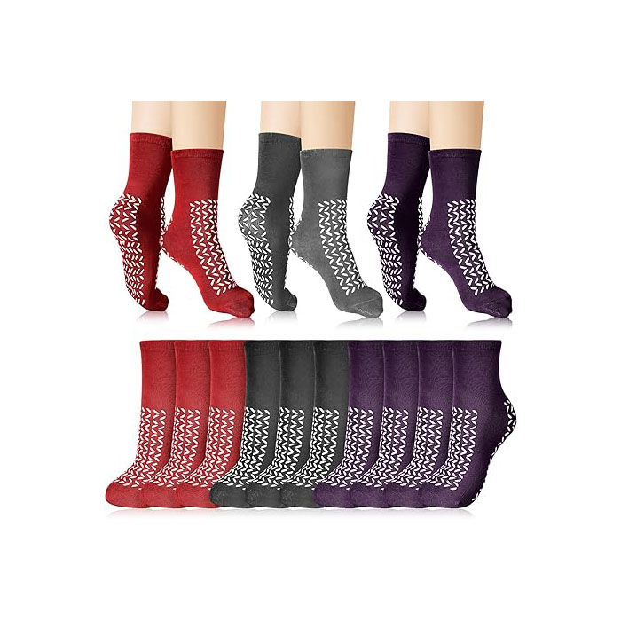 Polyester Cotton Blend Economy Disposable Airline Slippers Socks 